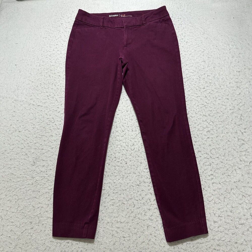 Old Navy Pixie Pants Women's 4 Flat Front Purple Mid-Rise Skinny Leg (30x26)